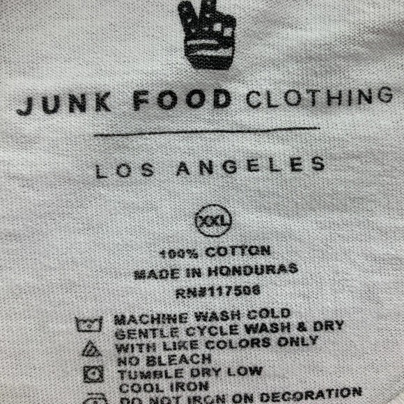 Junk Food Mens Budweiser Psyche Short Sleeve Crewneck T-Shirt White 2XL - Picture 3 of 4